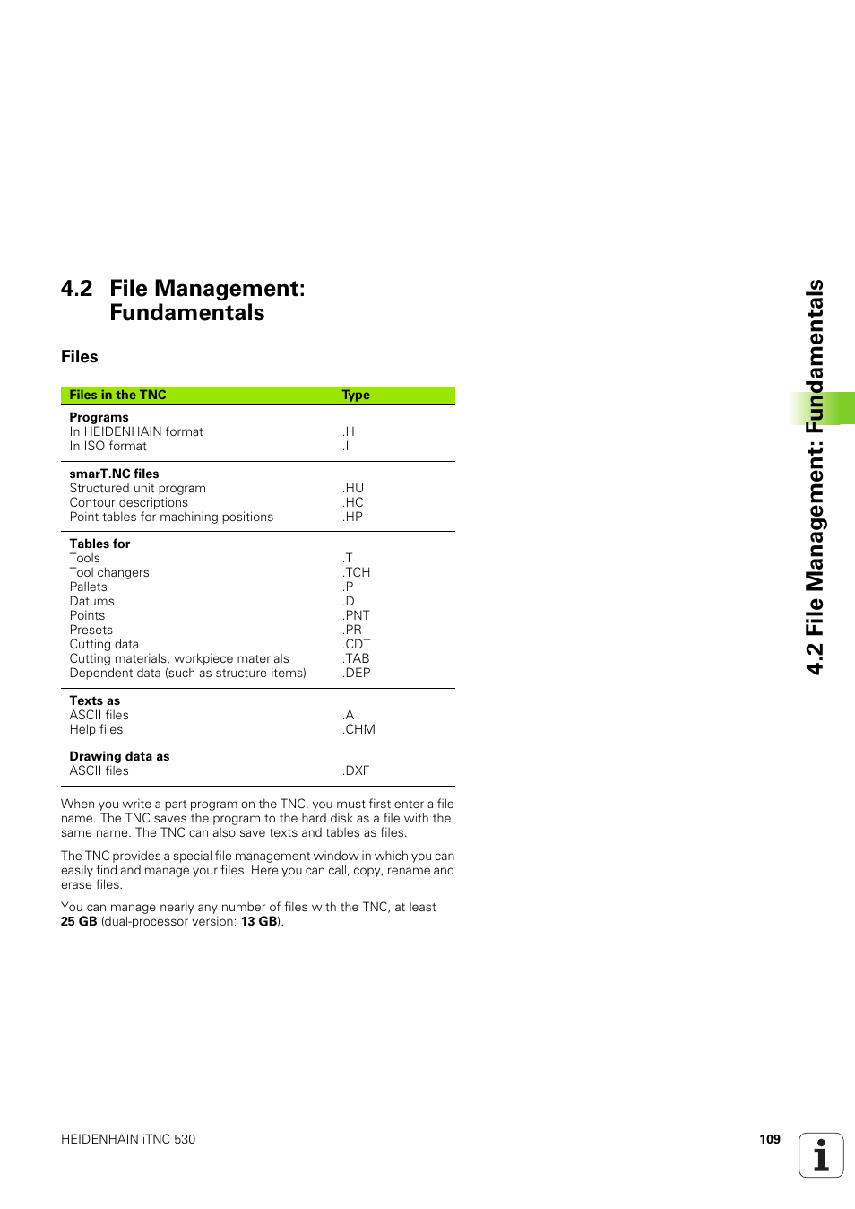 2 file management: fundamentals, Files | HEIDENHAIN iTNC 530 (340 49x-03) User Manual | Page 109 / 753