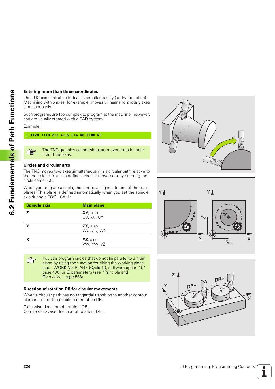 2 f u ndamentals of p a th f u nctions | HEIDENHAIN iTNC 530 (340 49x-03) User Manual | Page 226 / 753