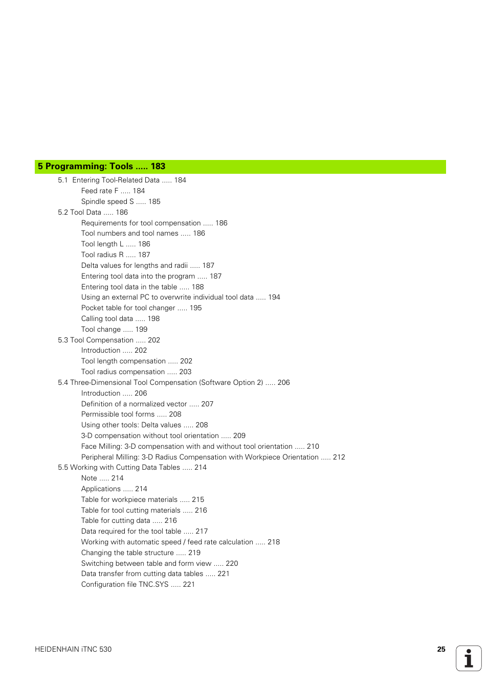 5 programming: tools, Programming: tools | HEIDENHAIN iTNC 530 (340 49x-03) User Manual | Page 25 / 753