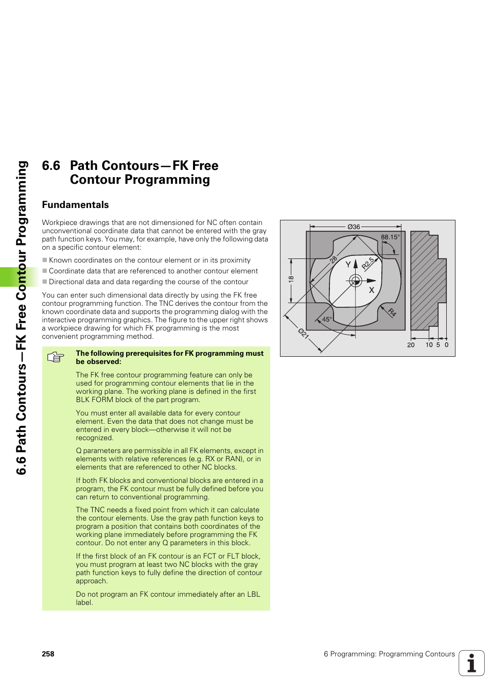 6 path contours-fk free contour programming, Fundamentals, 6 path contours—fk free contour programming | HEIDENHAIN iTNC 530 (340 49x-03) User Manual | Page 258 / 753