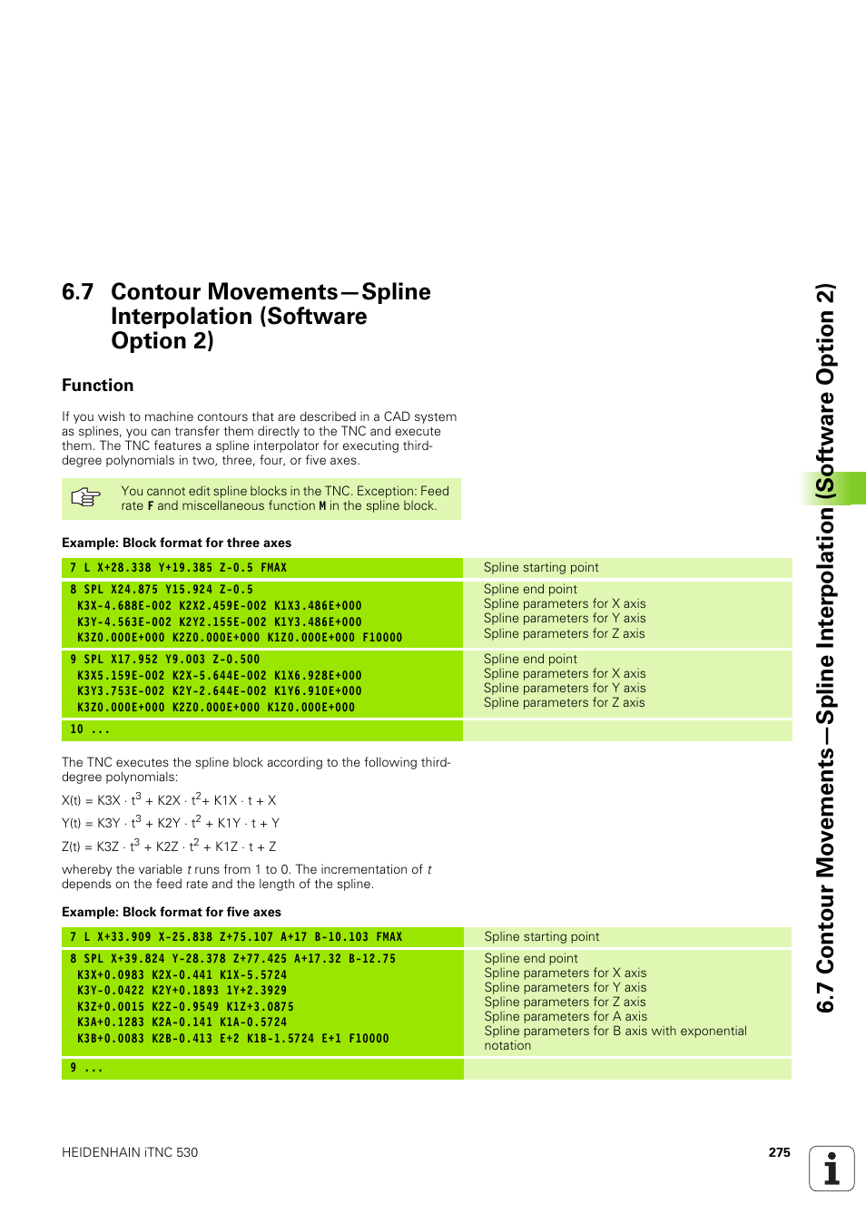 Function | HEIDENHAIN iTNC 530 (340 49x-03) User Manual | Page 275 / 753