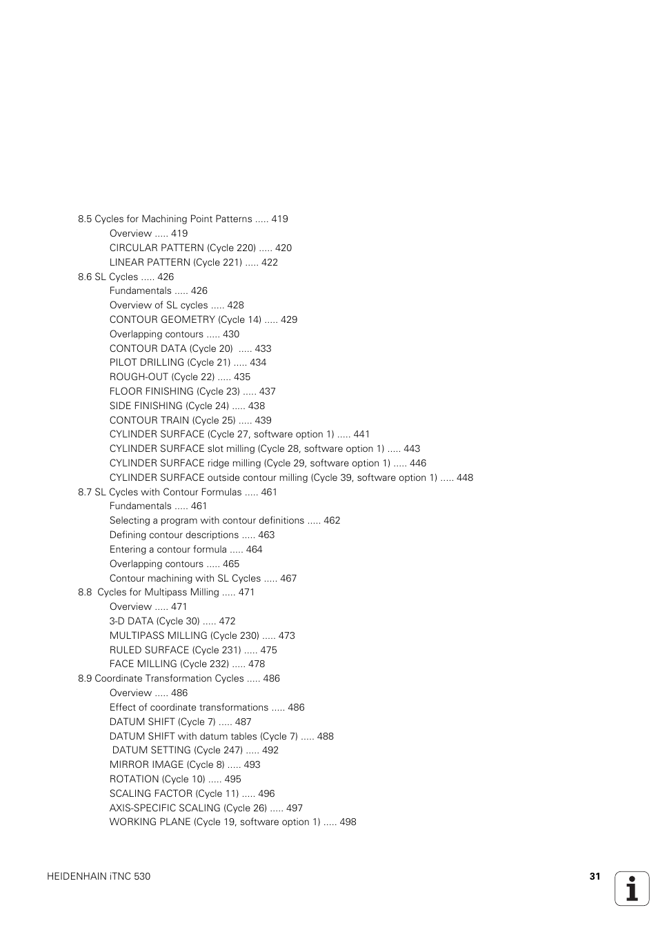 HEIDENHAIN iTNC 530 (340 49x-03) User Manual | Page 31 / 753