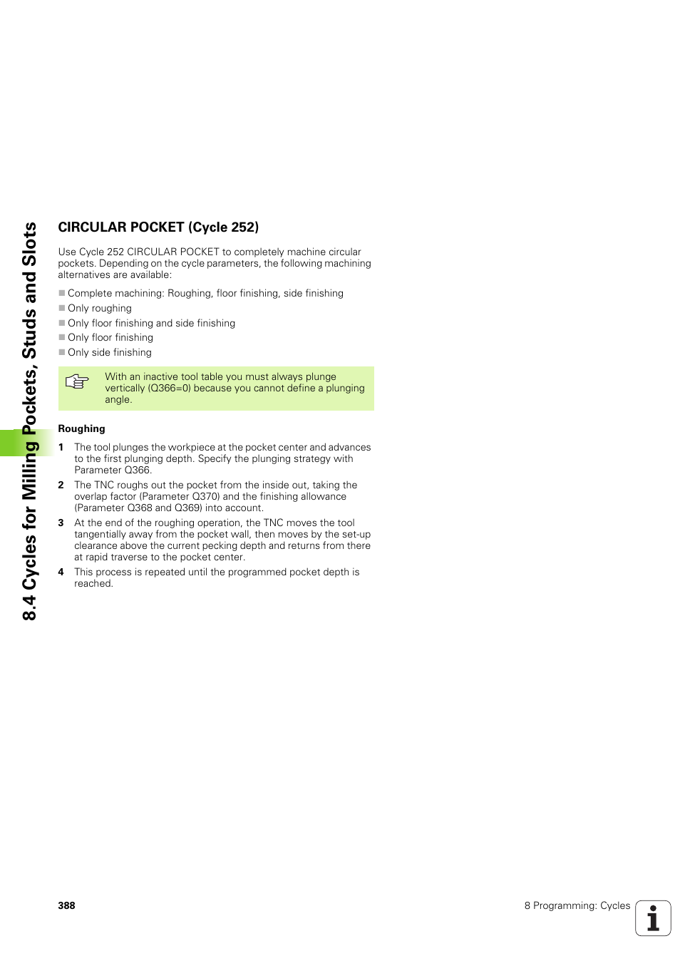 Circular pocket (cycle 252) | HEIDENHAIN iTNC 530 (340 49x-03) User Manual | Page 388 / 753