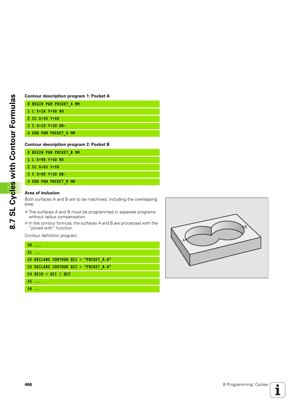7 sl cy cles with cont our f o rm ulas | HEIDENHAIN iTNC 530 (340 49x-03) User Manual | Page 466 / 753