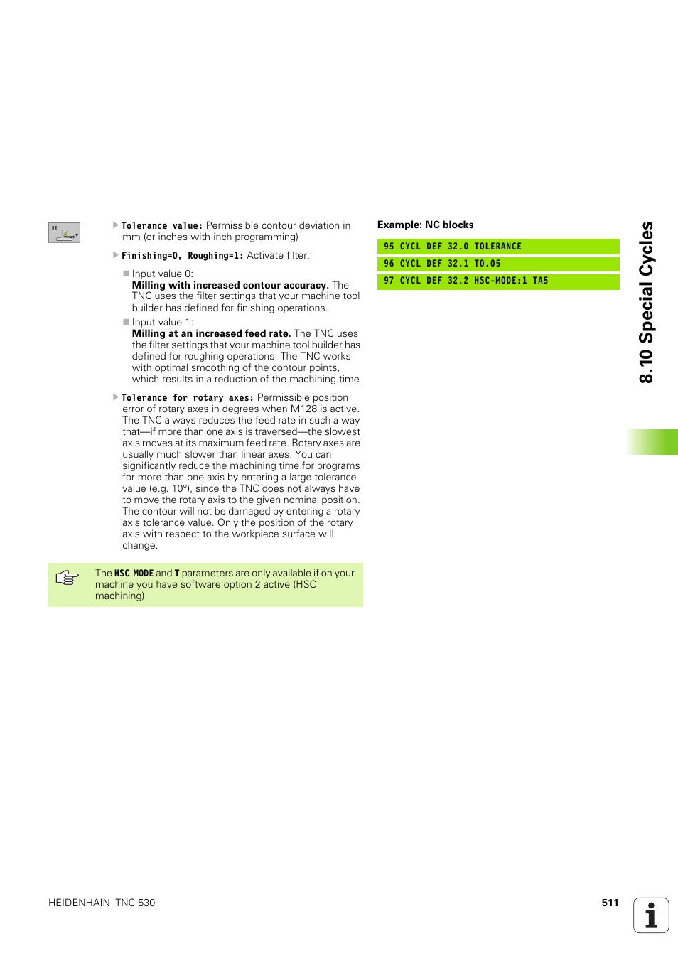 1 0 special cy cles | HEIDENHAIN iTNC 530 (340 49x-03) User Manual | Page 511 / 753