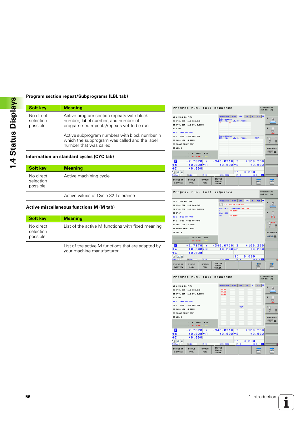 4 stat us displa ys | HEIDENHAIN iTNC 530 (340 49x-03) User Manual | Page 56 / 753