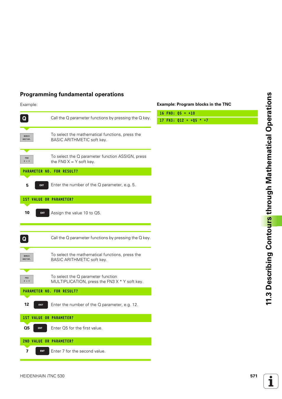 Programming fundamental operations | HEIDENHAIN iTNC 530 (340 49x-03) User Manual | Page 571 / 753