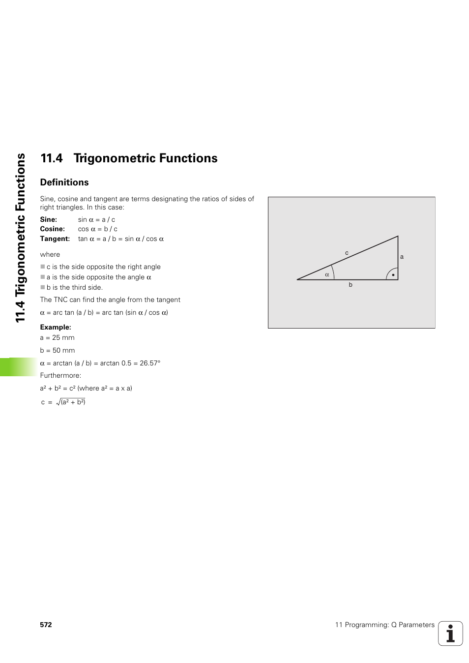 4 trigonometric functions, Definitions | HEIDENHAIN iTNC 530 (340 49x-03) User Manual | Page 572 / 753