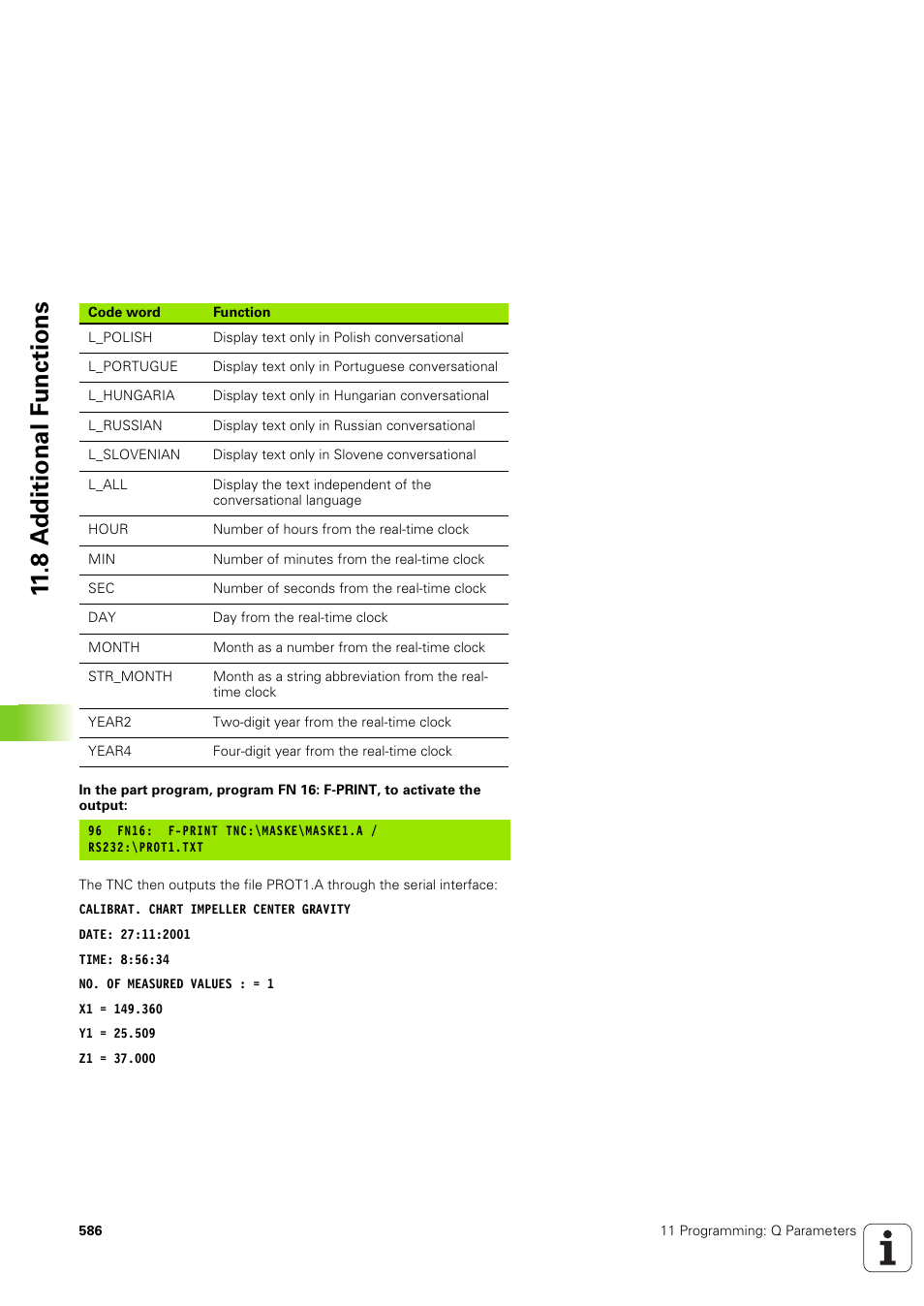 8 a d ditional f u nctions | HEIDENHAIN iTNC 530 (340 49x-03) User Manual | Page 586 / 753