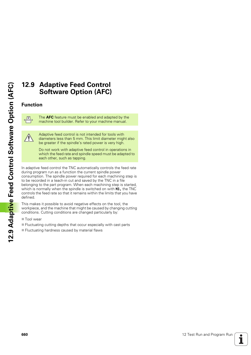 9 adaptive feed control software option (afc), Function | HEIDENHAIN iTNC 530 (340 49x-03) User Manual | Page 660 / 753