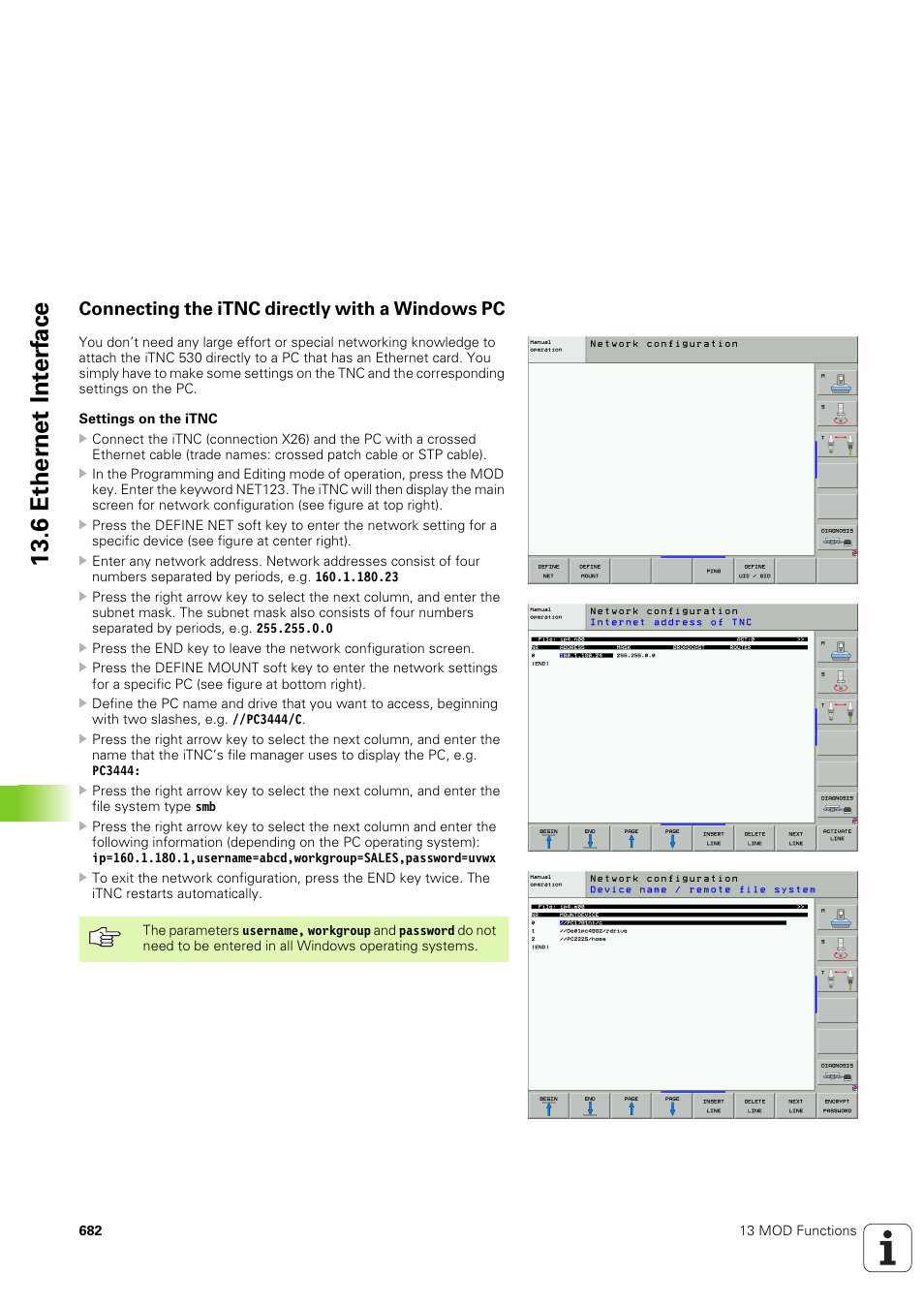 Connecting the itnc directly with a windows pc, 6 ether n et int e rf ace | HEIDENHAIN iTNC 530 (340 49x-03) User Manual | Page 682 / 753