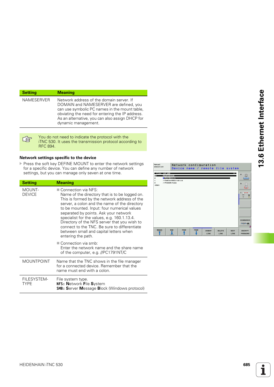 6 ether n et int e rf ace | HEIDENHAIN iTNC 530 (340 49x-03) User Manual | Page 685 / 753