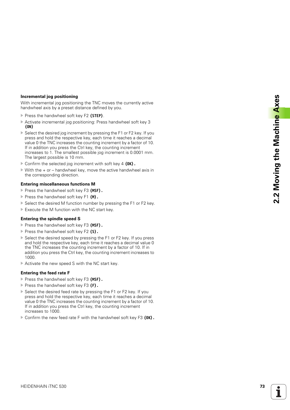 2 mo ving the mac h ine ax es | HEIDENHAIN iTNC 530 (340 49x-03) User Manual | Page 73 / 753