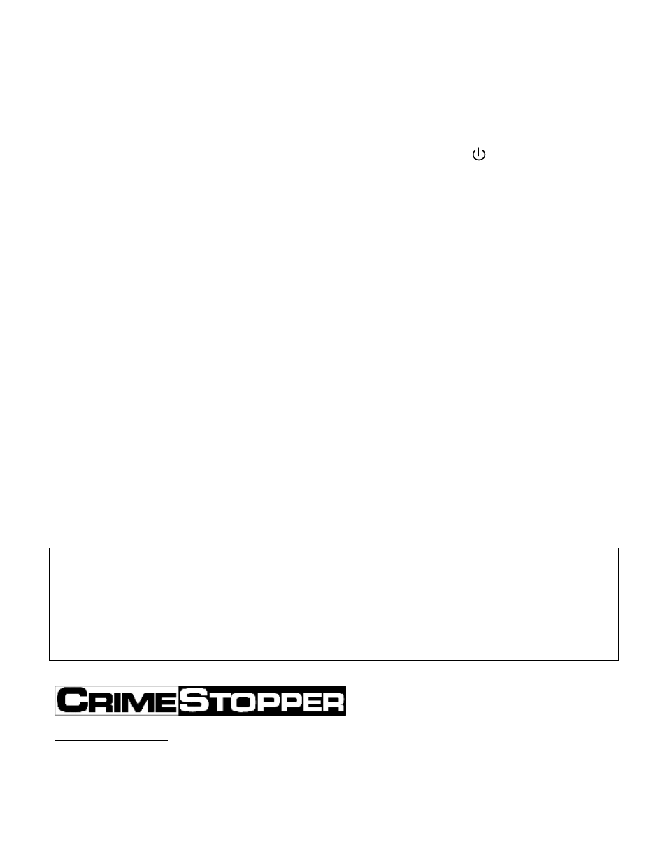 Operation & general maintenance | Crimestopper Security Products SV-9155 User Manual | Page 6 / 6