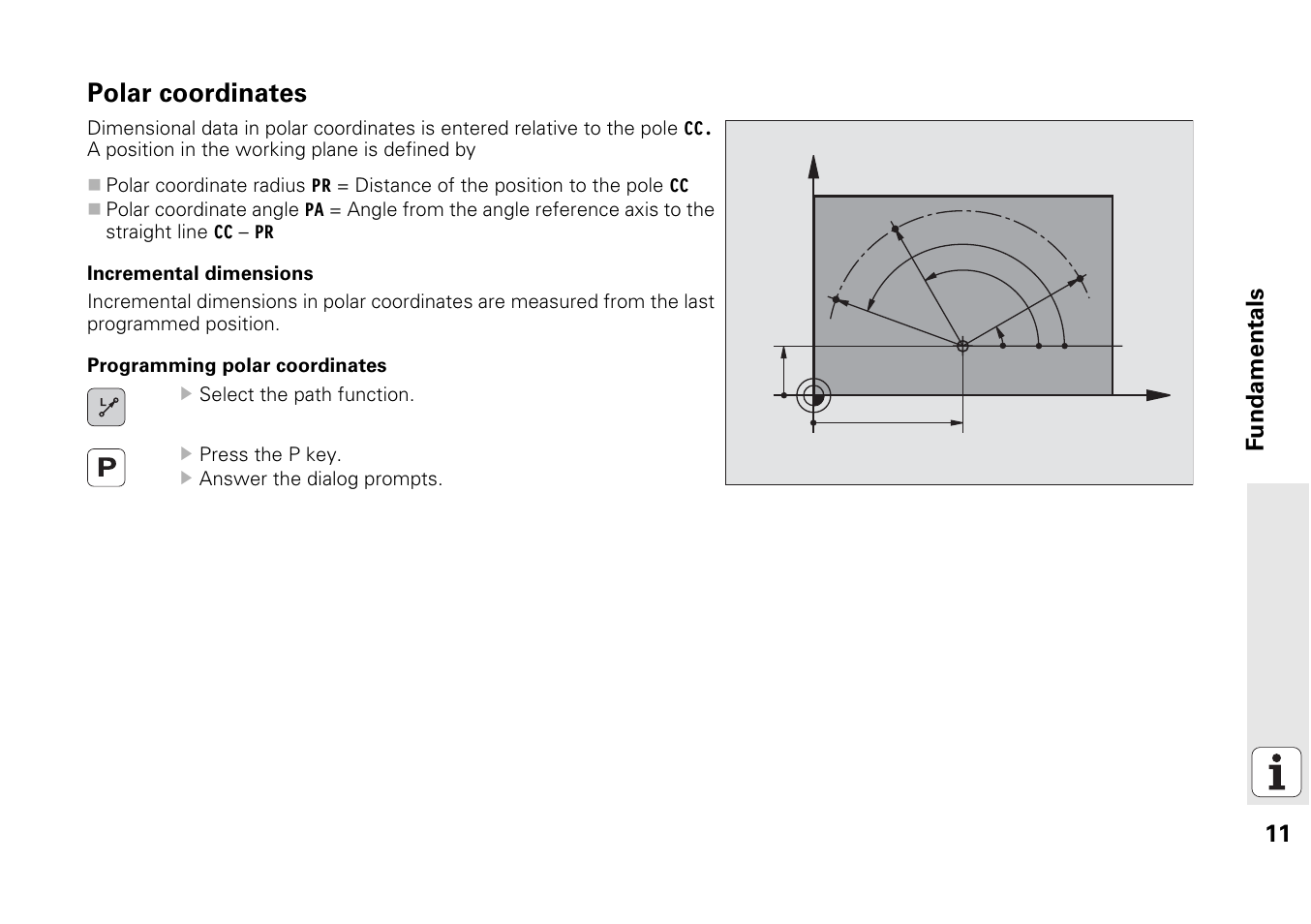 Polar coordinates | HEIDENHAIN iTNC 530 (340 49x-03) Pilot User Manual | Page 11 / 126