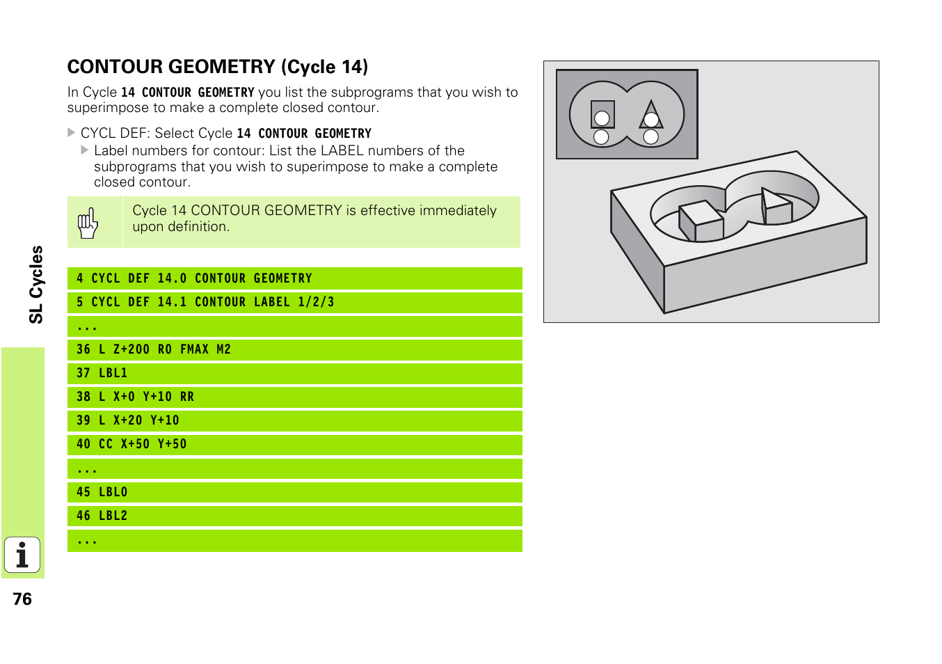 Contour geometry (cycle 14) | HEIDENHAIN iTNC 530 (340 49x-03) Pilot User Manual | Page 76 / 126