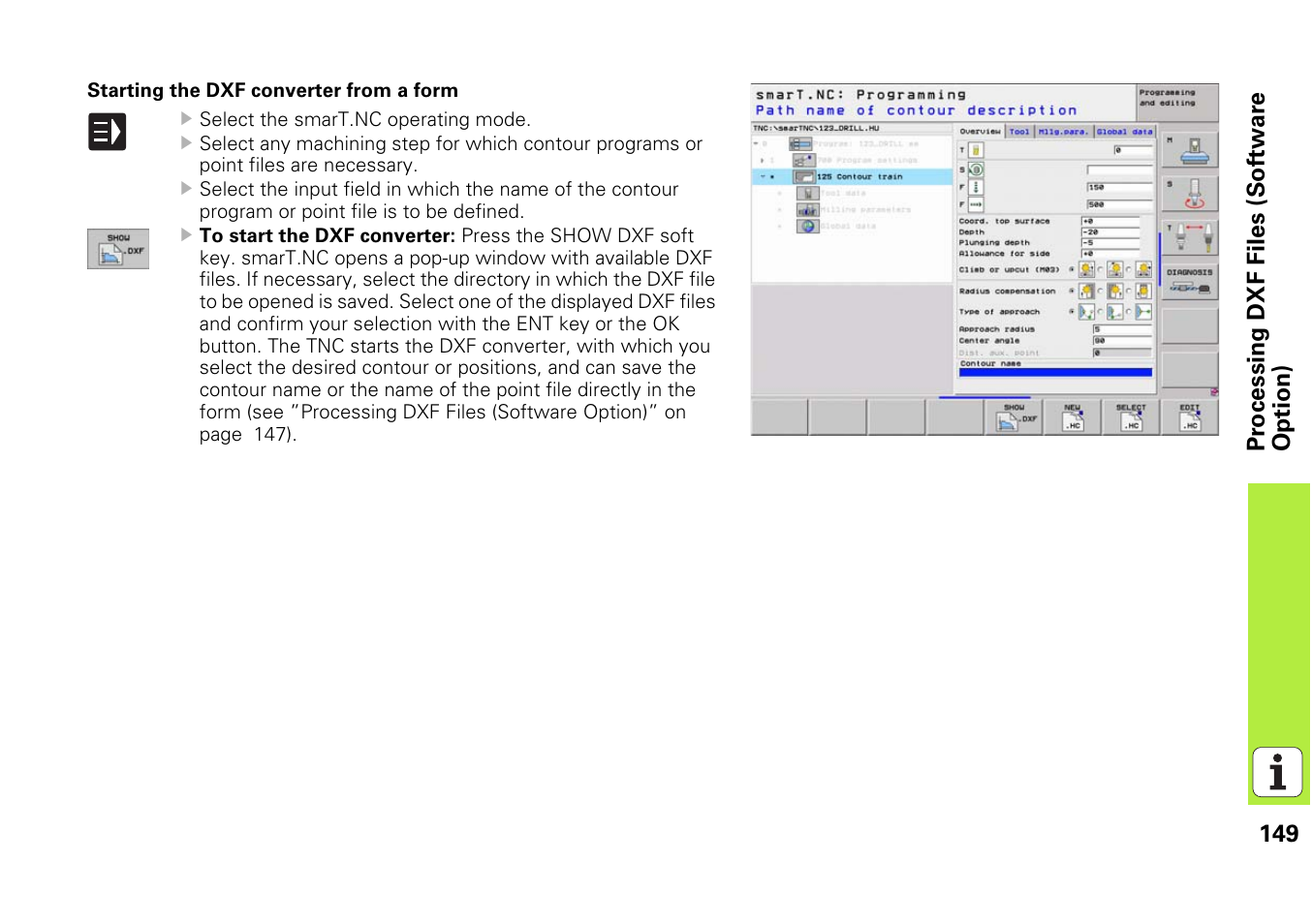 HEIDENHAIN iTNC 530 (340 49x-03) smarT.NC Pilot User Manual | Page 149 / 171