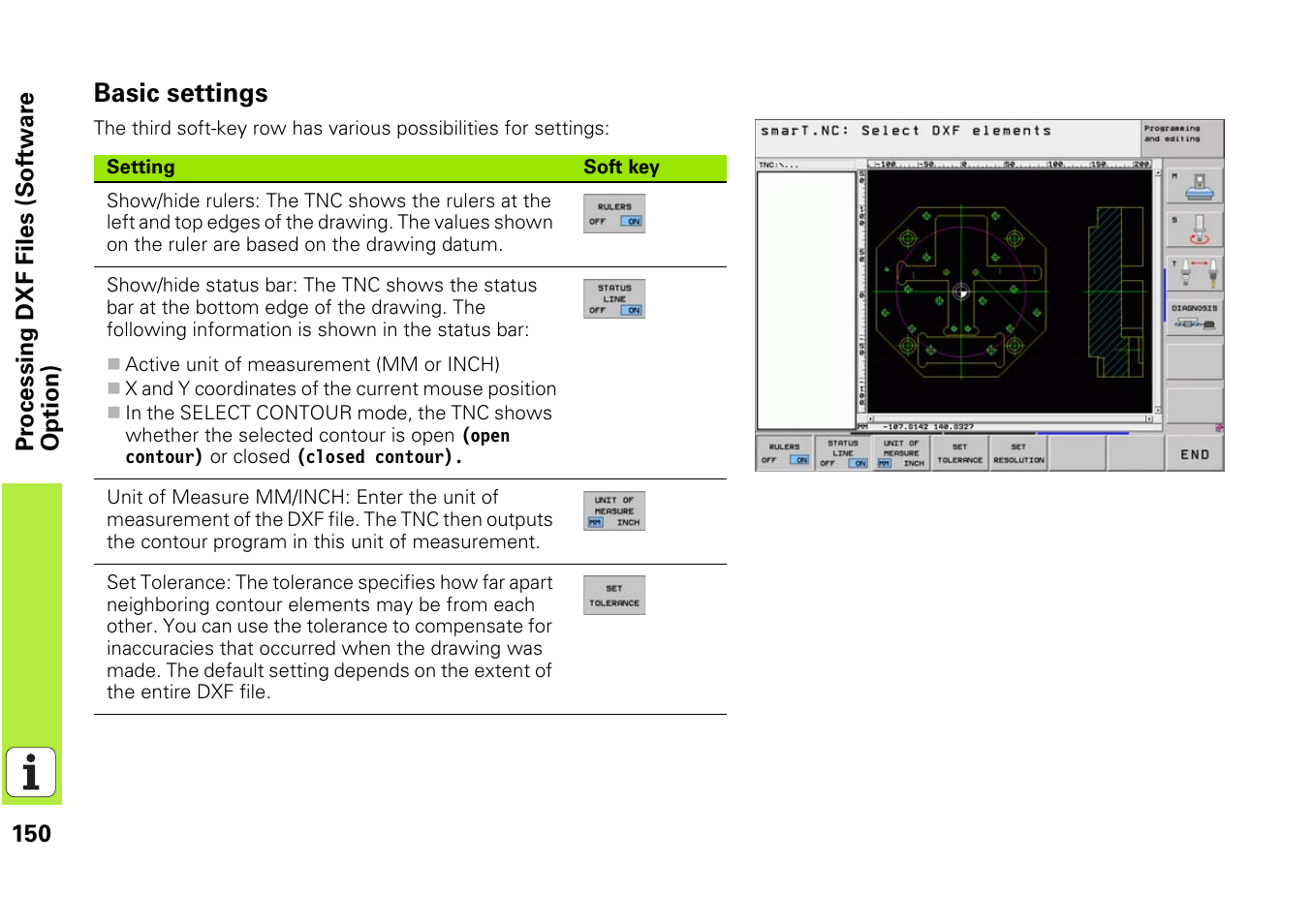 Basic settings | HEIDENHAIN iTNC 530 (340 49x-03) smarT.NC Pilot User Manual | Page 150 / 171