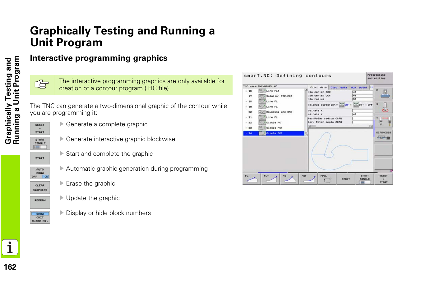 Graphically testing and running a unit program, Interactive programming graphics | HEIDENHAIN iTNC 530 (340 49x-03) smarT.NC Pilot User Manual | Page 162 / 171