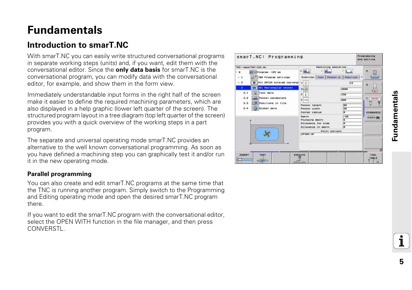 Fundamentals, Introduction to smart.nc | HEIDENHAIN iTNC 530 (340 49x-03) smarT.NC Pilot User Manual | Page 5 / 171