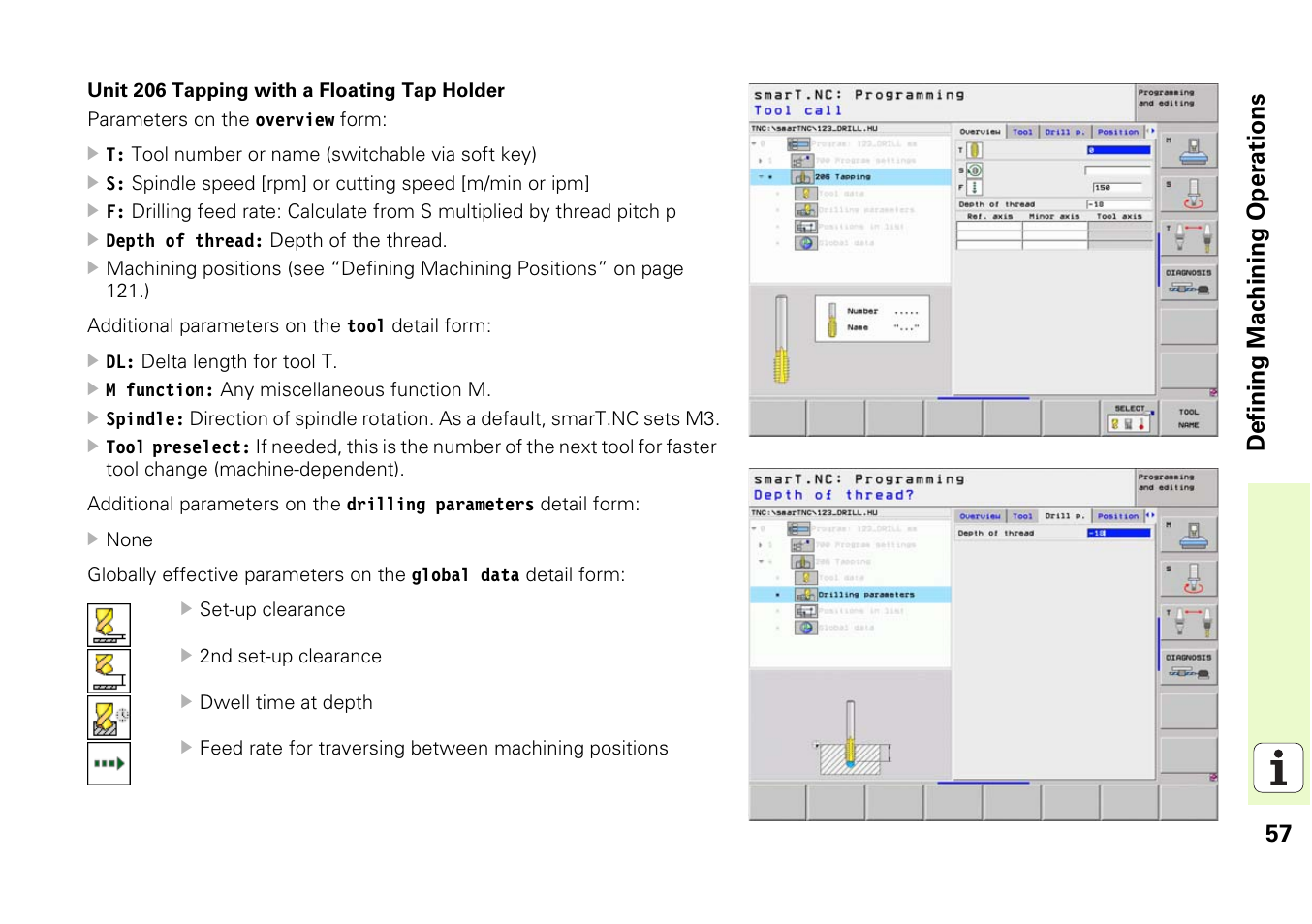 57 d e fining machining o p erations | HEIDENHAIN iTNC 530 (340 49x-03) smarT.NC Pilot User Manual | Page 57 / 171