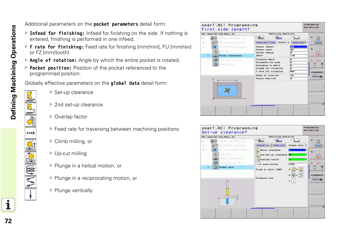 72 d e fining machining o p erations | HEIDENHAIN iTNC 530 (340 49x-03) smarT.NC Pilot User Manual | Page 72 / 171