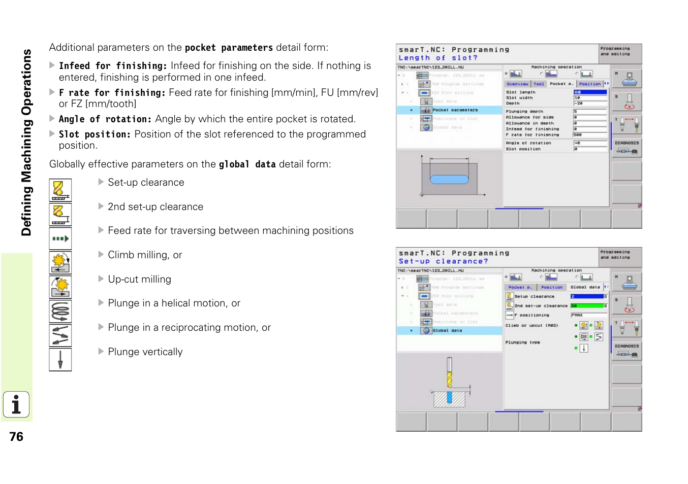 76 d e fining machining o p erations | HEIDENHAIN iTNC 530 (340 49x-03) smarT.NC Pilot User Manual | Page 76 / 171