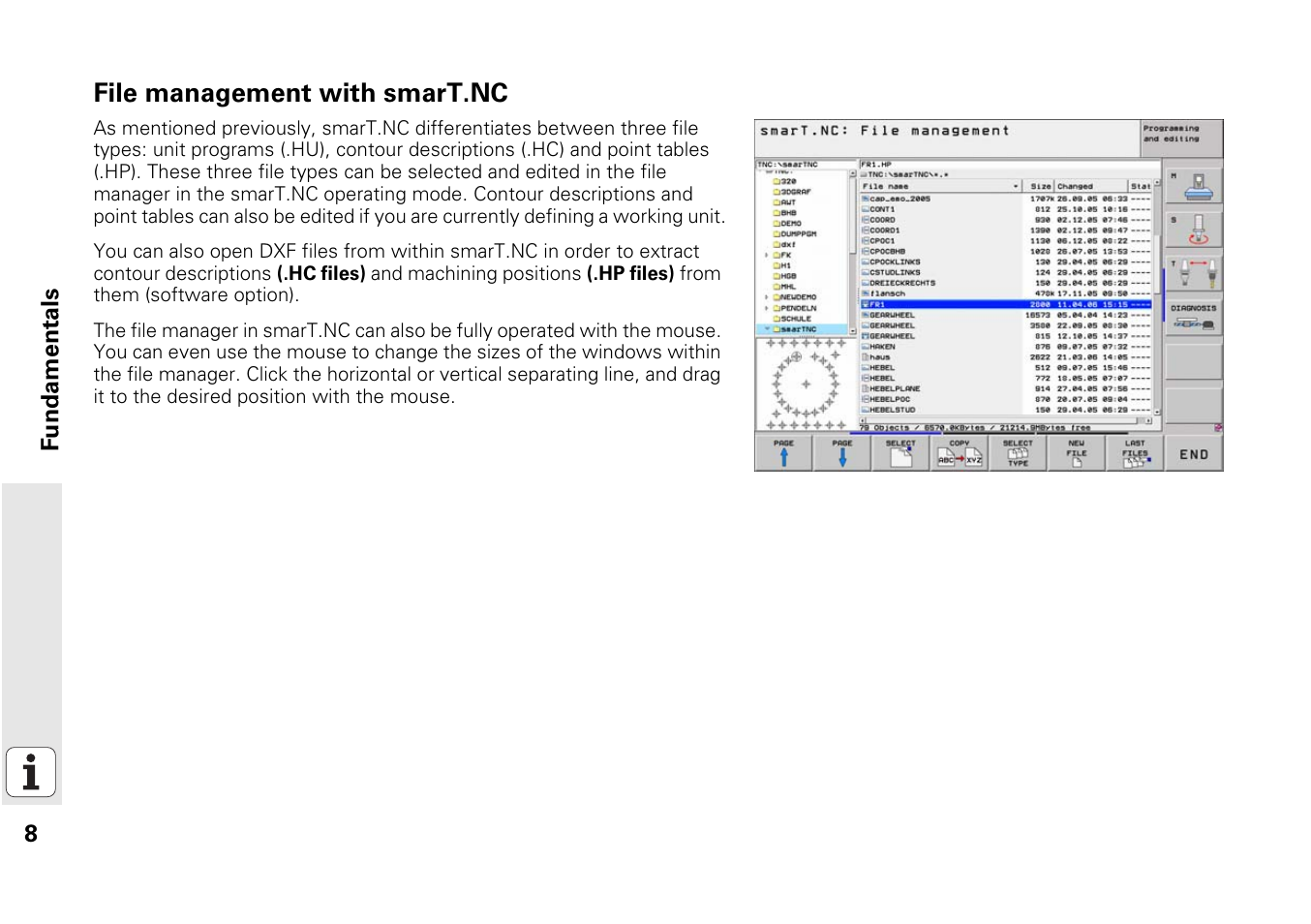 File management with smart.nc | HEIDENHAIN iTNC 530 (340 49x-03) smarT.NC Pilot User Manual | Page 8 / 171