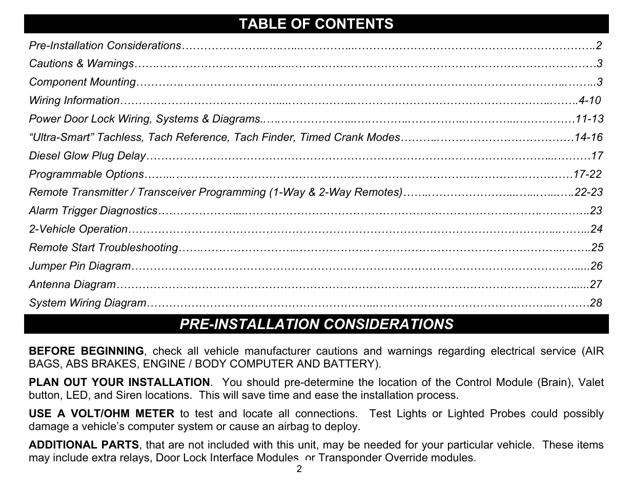 Crimestopper Security Products CS-2011RS SERIES IV User Manual | Page 2 / 28