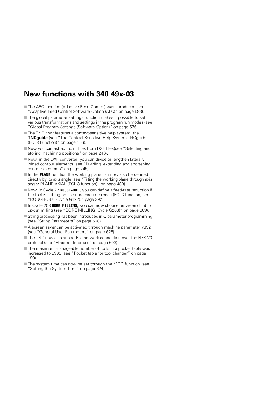 New functions with 340 49x-03 | HEIDENHAIN iTNC 530 (340 49x-03) ISO programming User Manual | Page 12 / 675