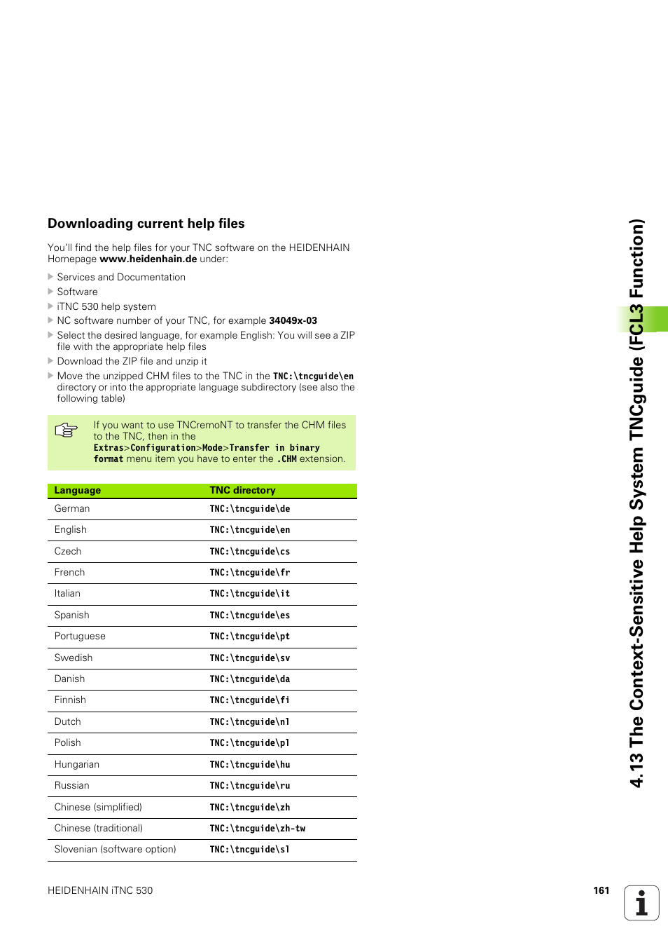 Downloading current help files | HEIDENHAIN iTNC 530 (340 49x-03) ISO programming User Manual | Page 161 / 675