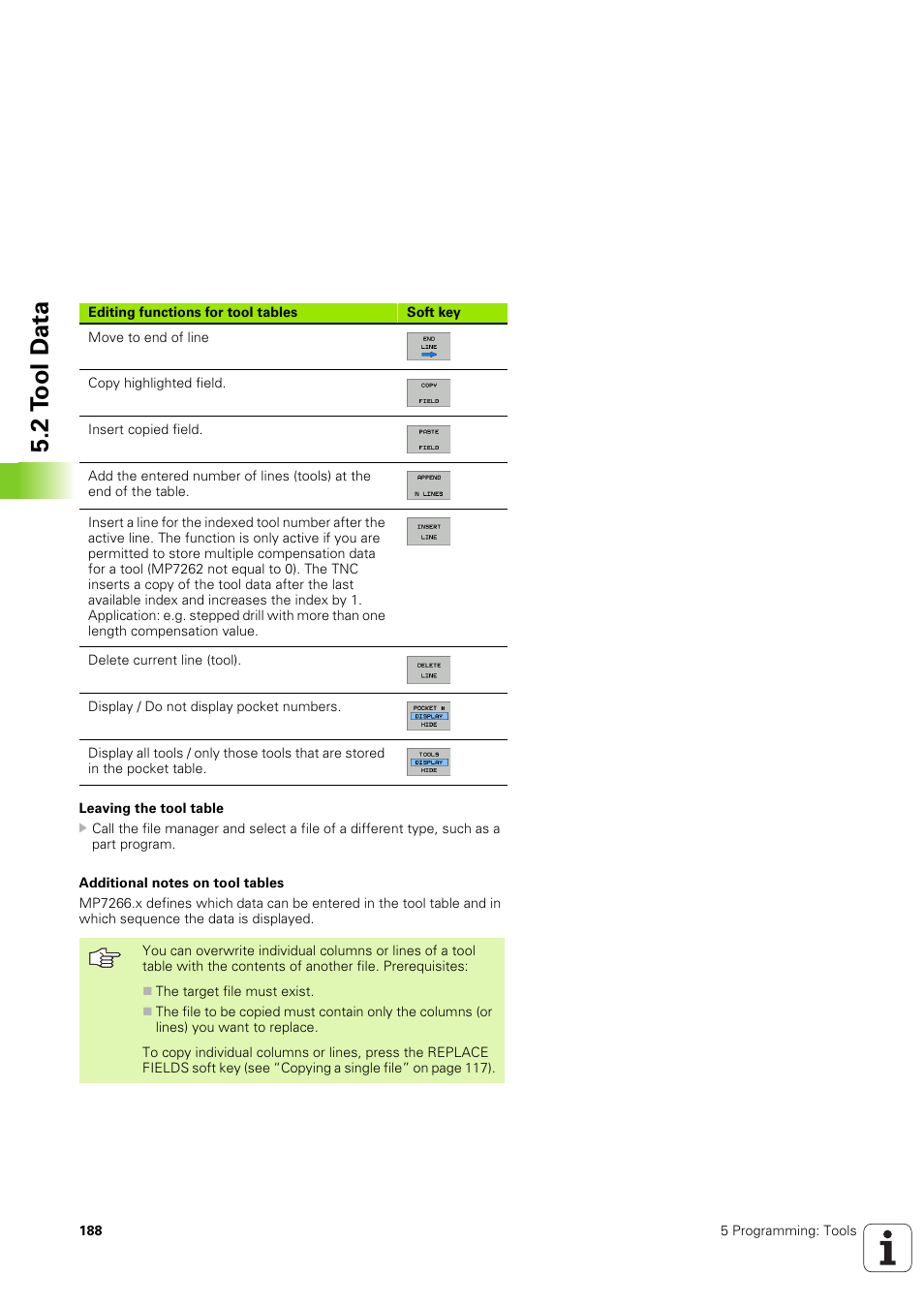 2 t o ol d ata | HEIDENHAIN iTNC 530 (340 49x-03) ISO programming User Manual | Page 188 / 675