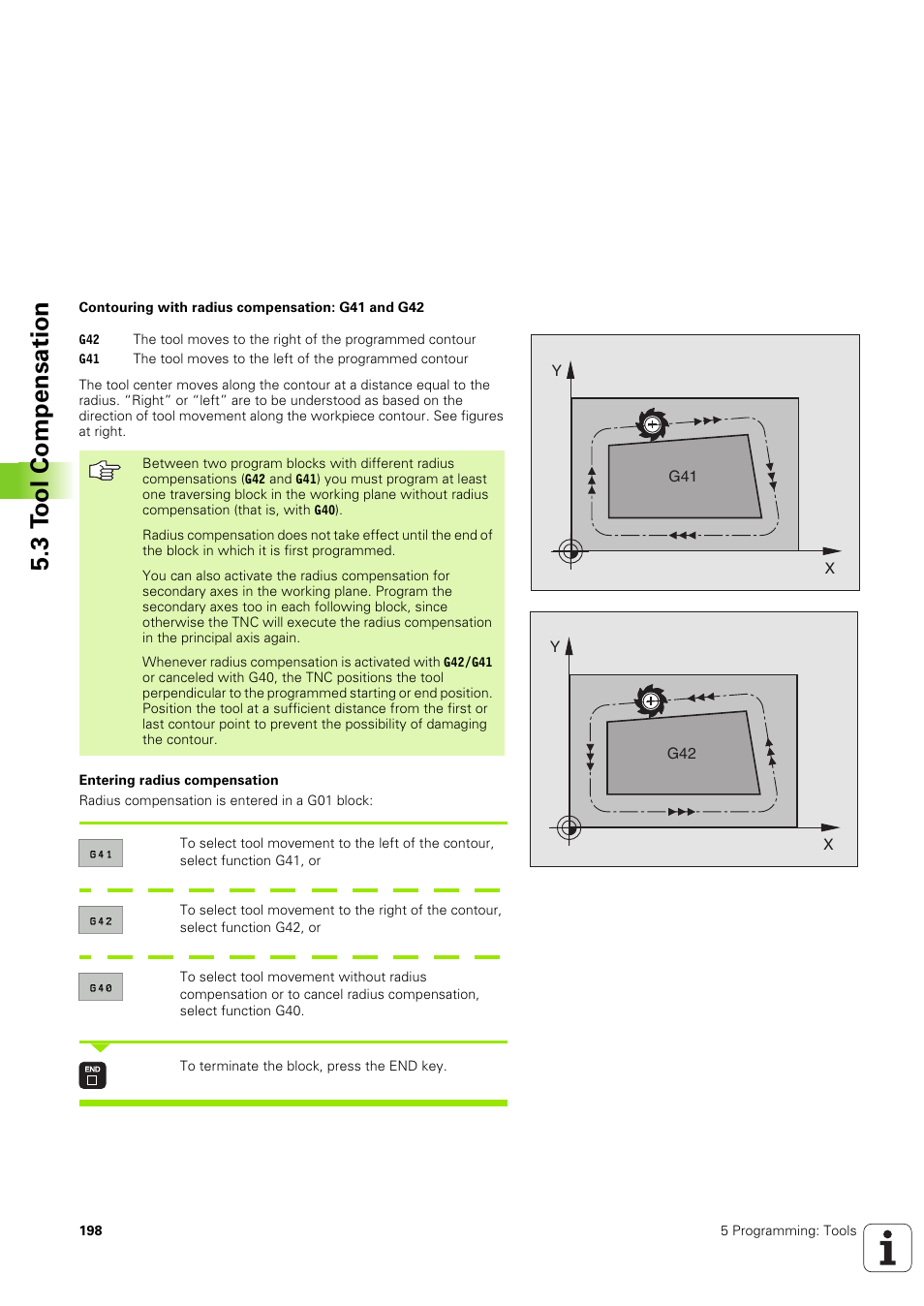 3 t o ol compensation | HEIDENHAIN iTNC 530 (340 49x-03) ISO programming User Manual | Page 198 / 675