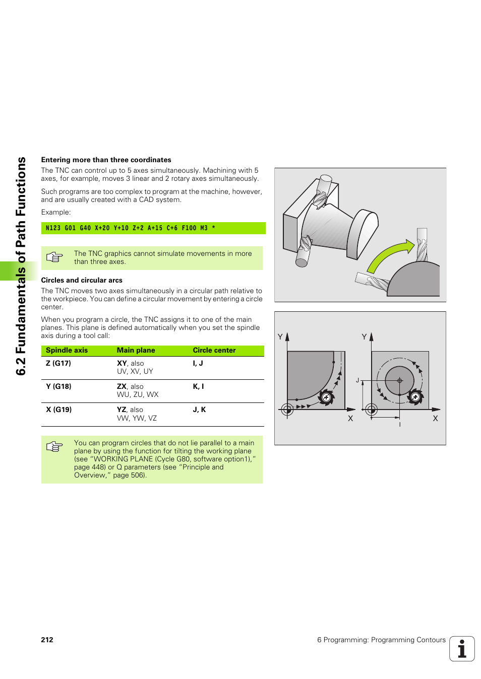 2 f u ndamentals of p a th f u nctions | HEIDENHAIN iTNC 530 (340 49x-03) ISO programming User Manual | Page 212 / 675