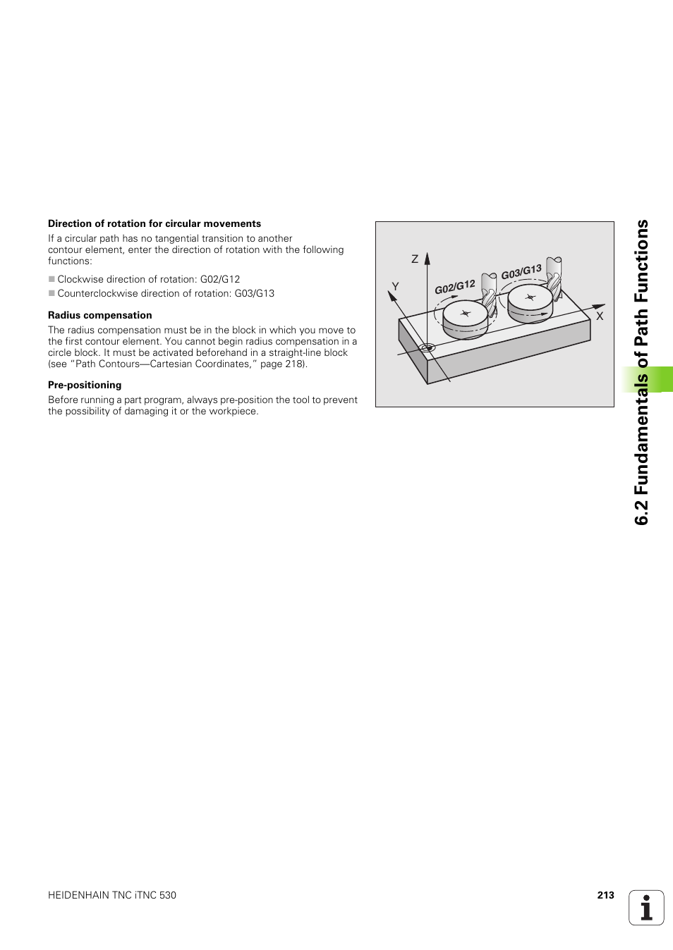2 f u ndamentals of p a th f u nctions | HEIDENHAIN iTNC 530 (340 49x-03) ISO programming User Manual | Page 213 / 675