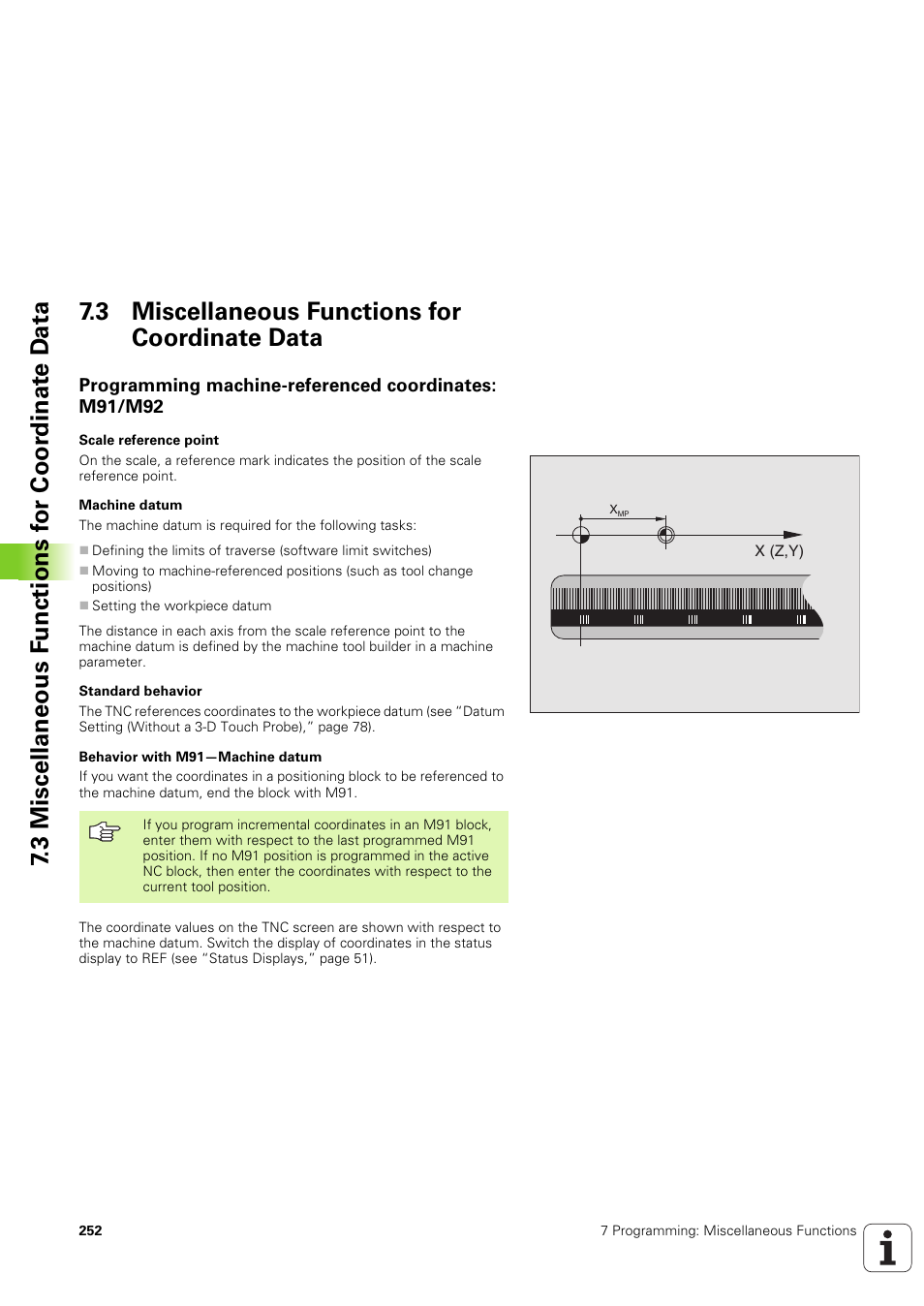 3 miscellaneous functions for coordinate data | HEIDENHAIN iTNC 530 (340 49x-03) ISO programming User Manual | Page 252 / 675