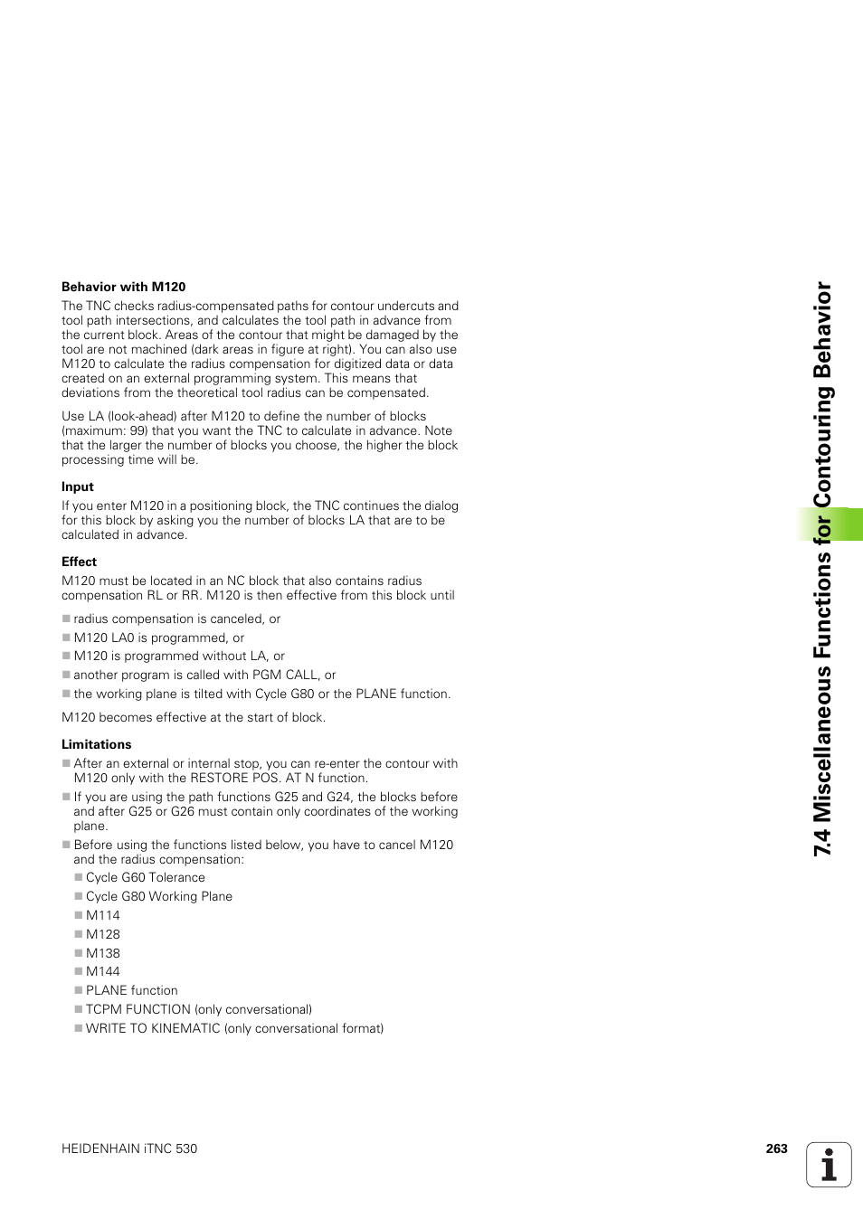 HEIDENHAIN iTNC 530 (340 49x-03) ISO programming User Manual | Page 263 / 675