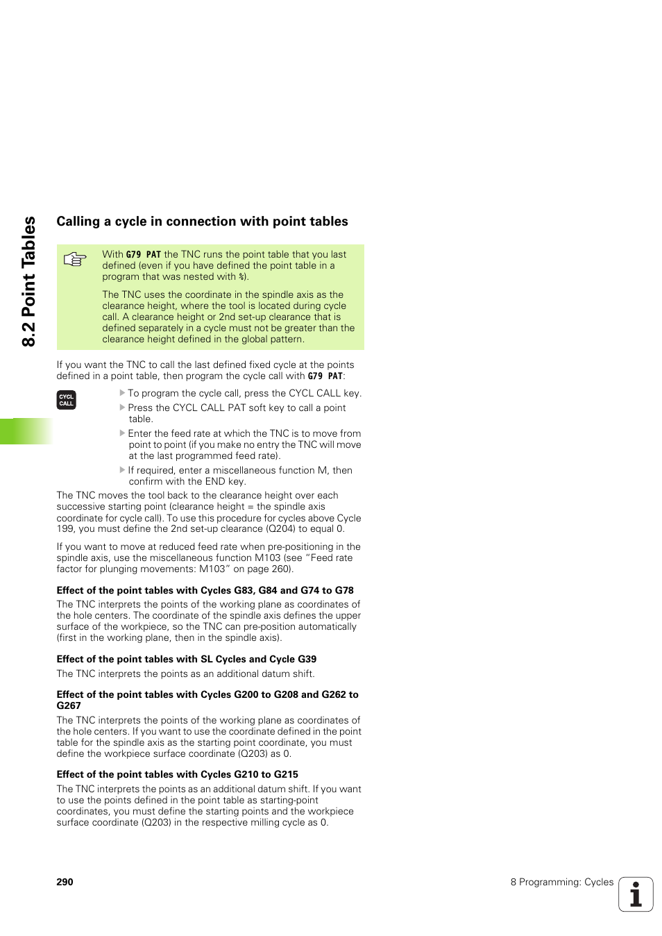 Calling a cycle in connection with point tables, 2 p o int t ables | HEIDENHAIN iTNC 530 (340 49x-03) ISO programming User Manual | Page 290 / 675
