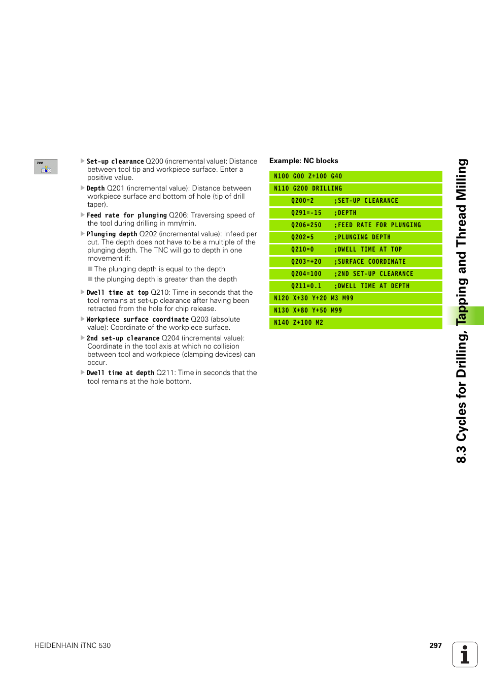 HEIDENHAIN iTNC 530 (340 49x-03) ISO programming User Manual | Page 297 / 675