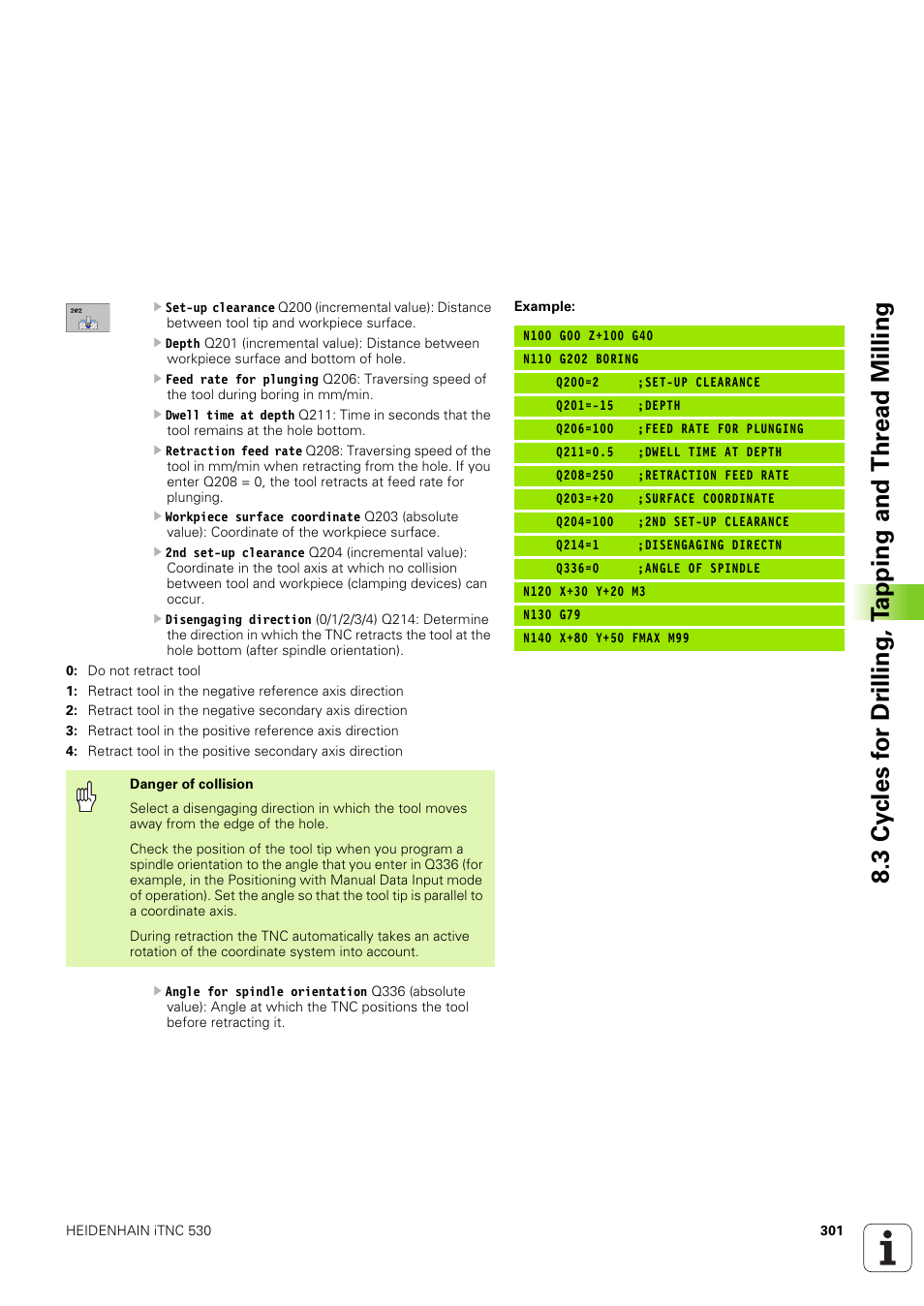 HEIDENHAIN iTNC 530 (340 49x-03) ISO programming User Manual | Page 301 / 675