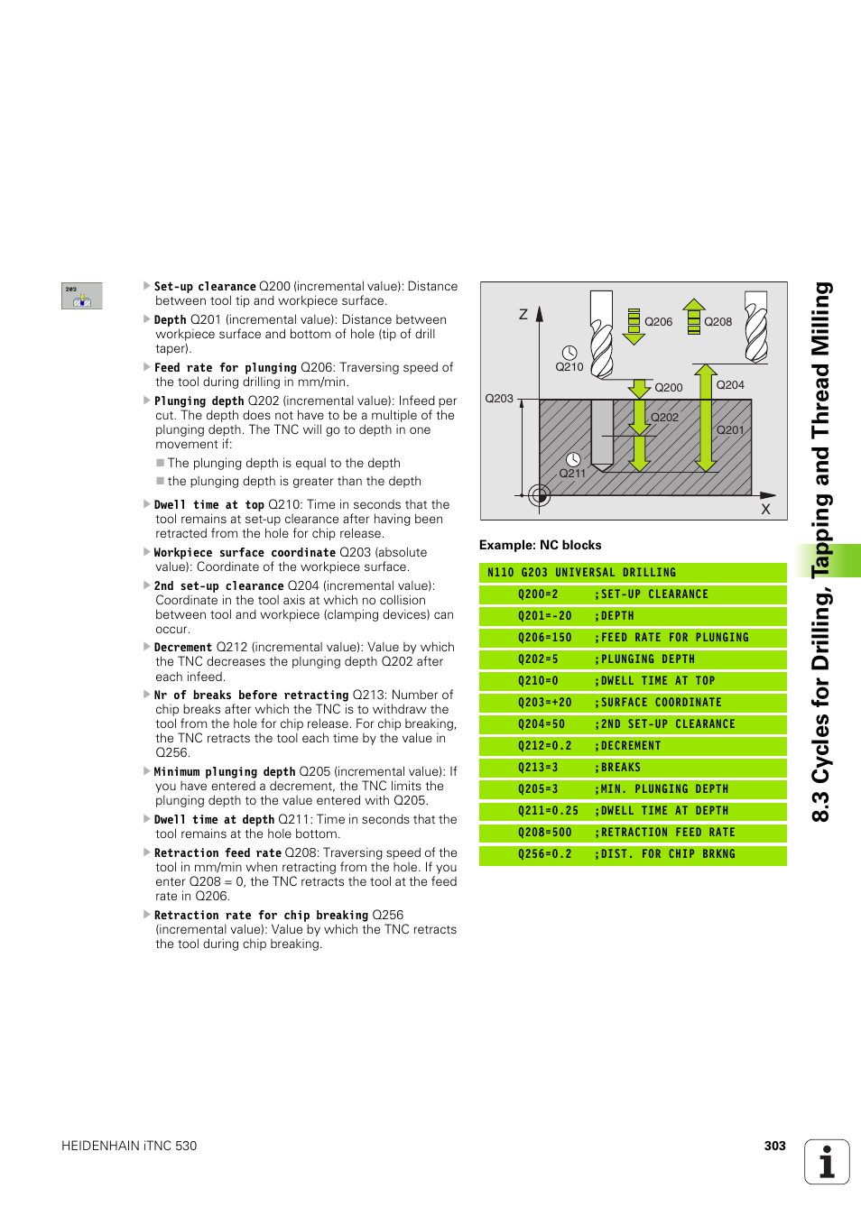 HEIDENHAIN iTNC 530 (340 49x-03) ISO programming User Manual | Page 303 / 675