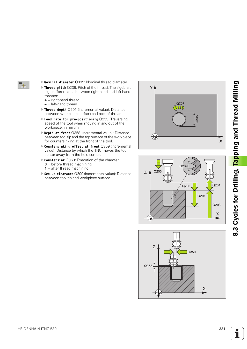 HEIDENHAIN iTNC 530 (340 49x-03) ISO programming User Manual | Page 331 / 675