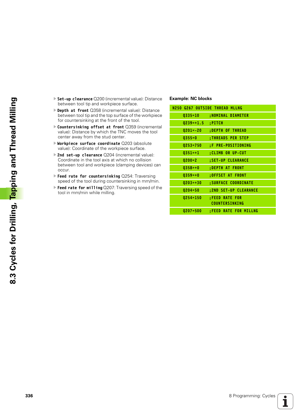 HEIDENHAIN iTNC 530 (340 49x-03) ISO programming User Manual | Page 336 / 675