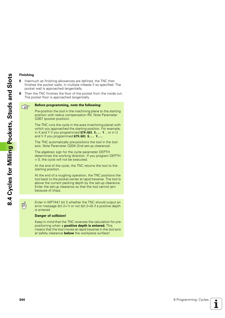 HEIDENHAIN iTNC 530 (340 49x-03) ISO programming User Manual | Page 344 / 675