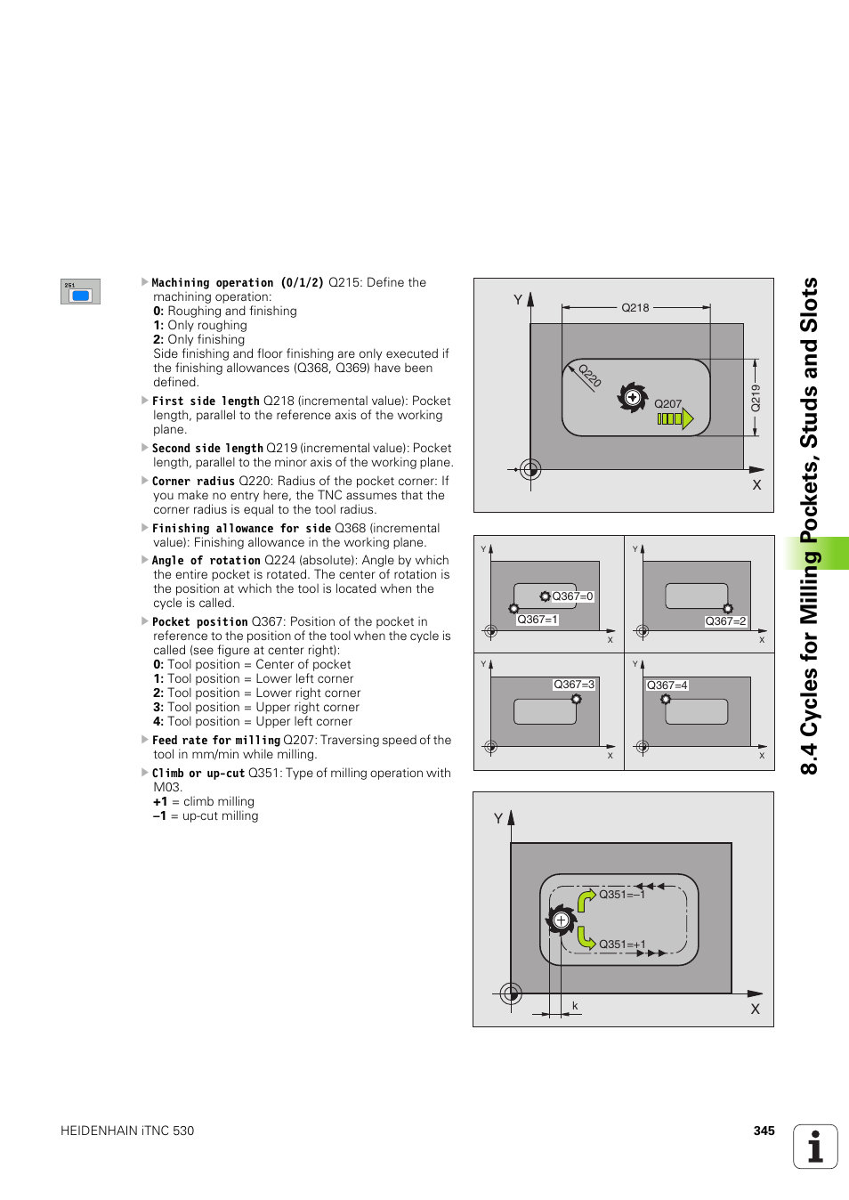HEIDENHAIN iTNC 530 (340 49x-03) ISO programming User Manual | Page 345 / 675