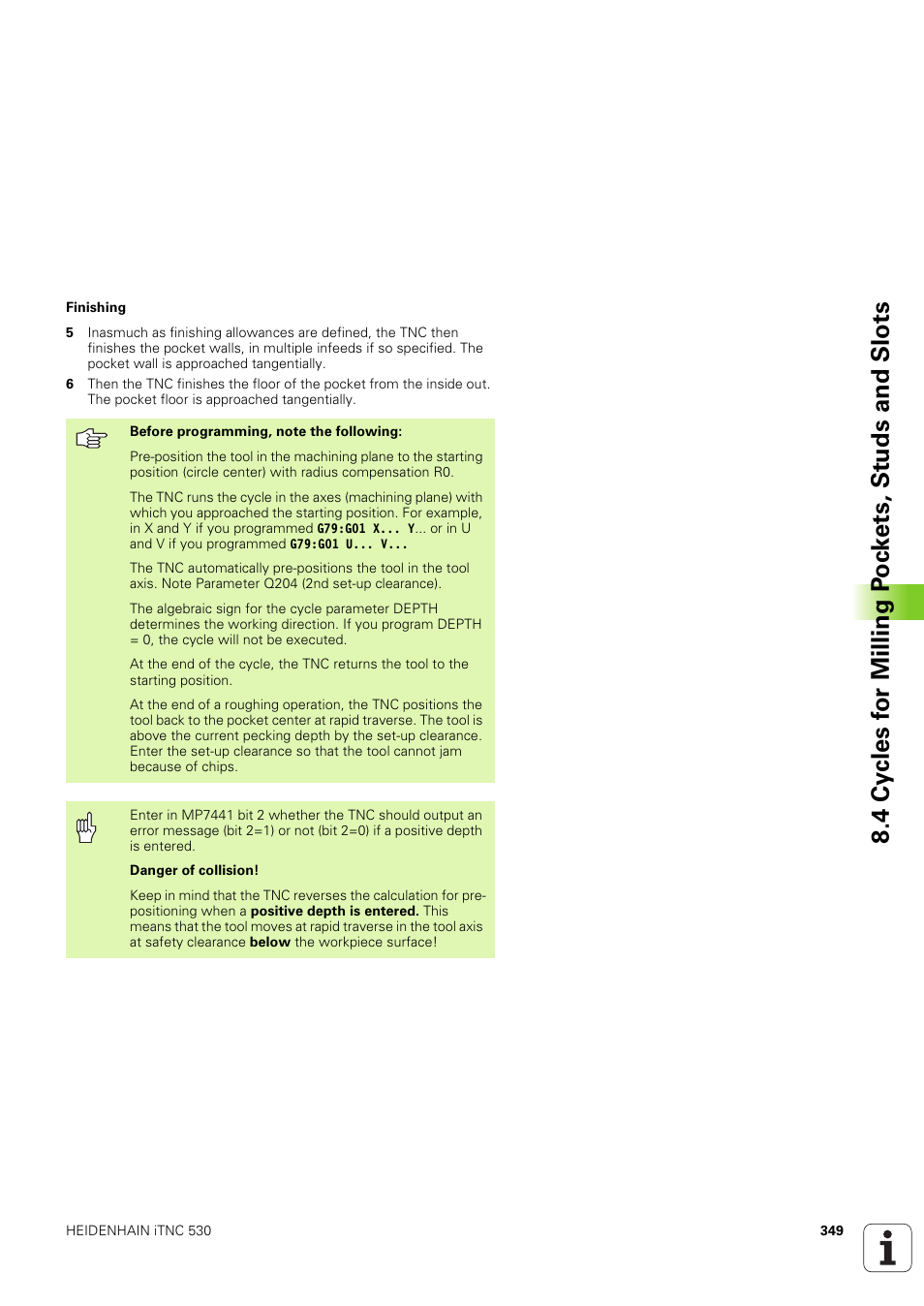 HEIDENHAIN iTNC 530 (340 49x-03) ISO programming User Manual | Page 349 / 675