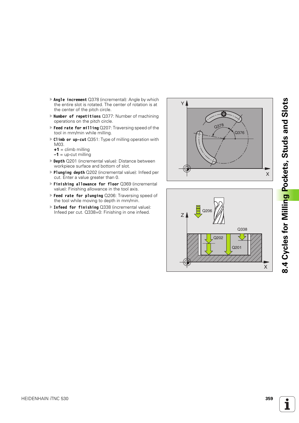 HEIDENHAIN iTNC 530 (340 49x-03) ISO programming User Manual | Page 359 / 675