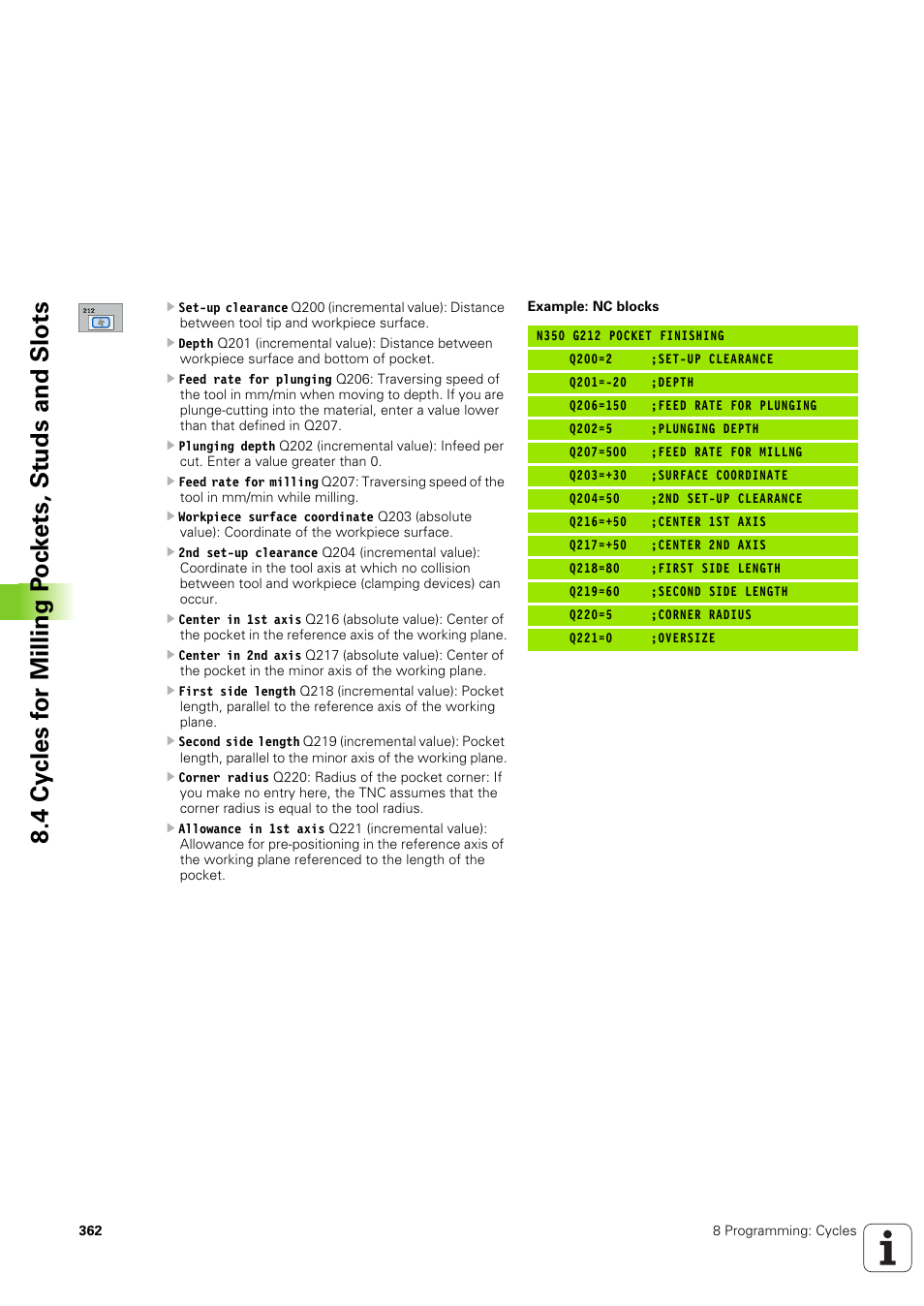 HEIDENHAIN iTNC 530 (340 49x-03) ISO programming User Manual | Page 362 / 675