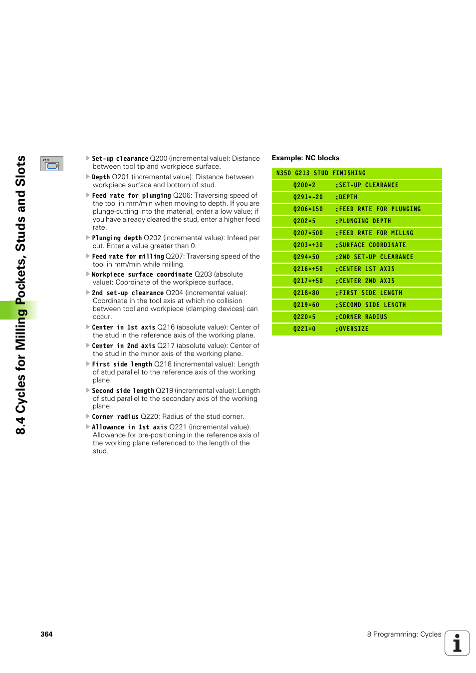 HEIDENHAIN iTNC 530 (340 49x-03) ISO programming User Manual | Page 364 / 675