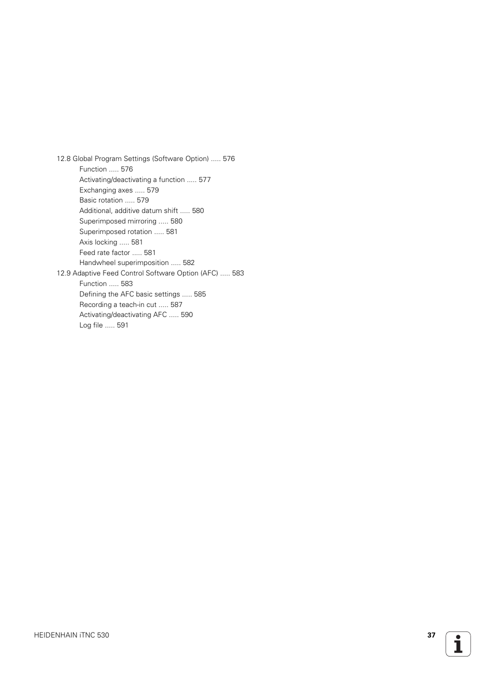 HEIDENHAIN iTNC 530 (340 49x-03) ISO programming User Manual | Page 37 / 675